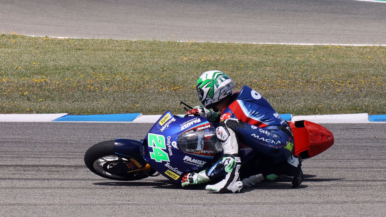 Imágenes de las caídas en las carreras del GP España en Jerez