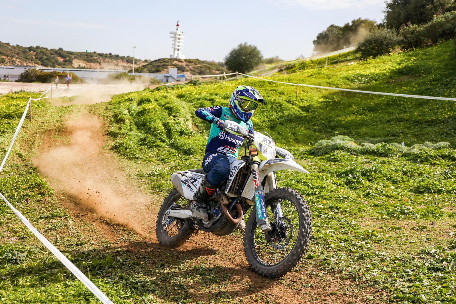 Sergio Navarro, en plena carrera del Andaluz de Enduro disputada en el Circuito.