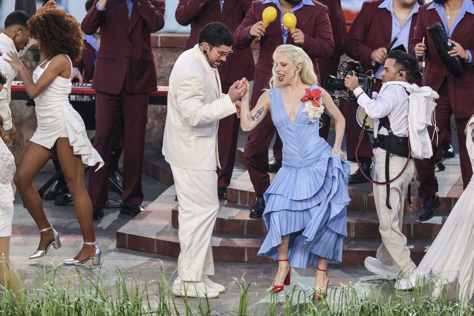 Las mejores fotos de la Super Bowl con la actuación de Bad Bunny