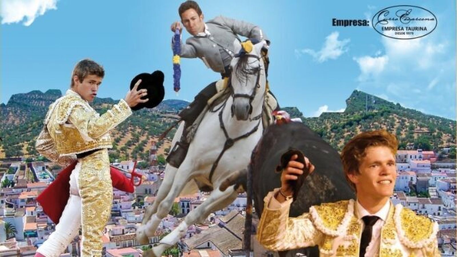 Cartel de la corrida mixta en Constantina.