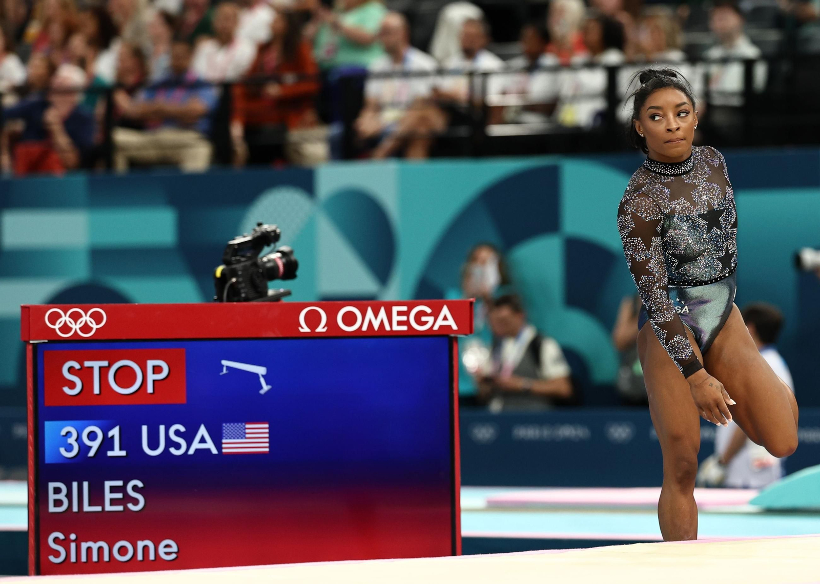 Las fotos de la primera actuación se Simone Biles en los Juegos Olímpicos de París