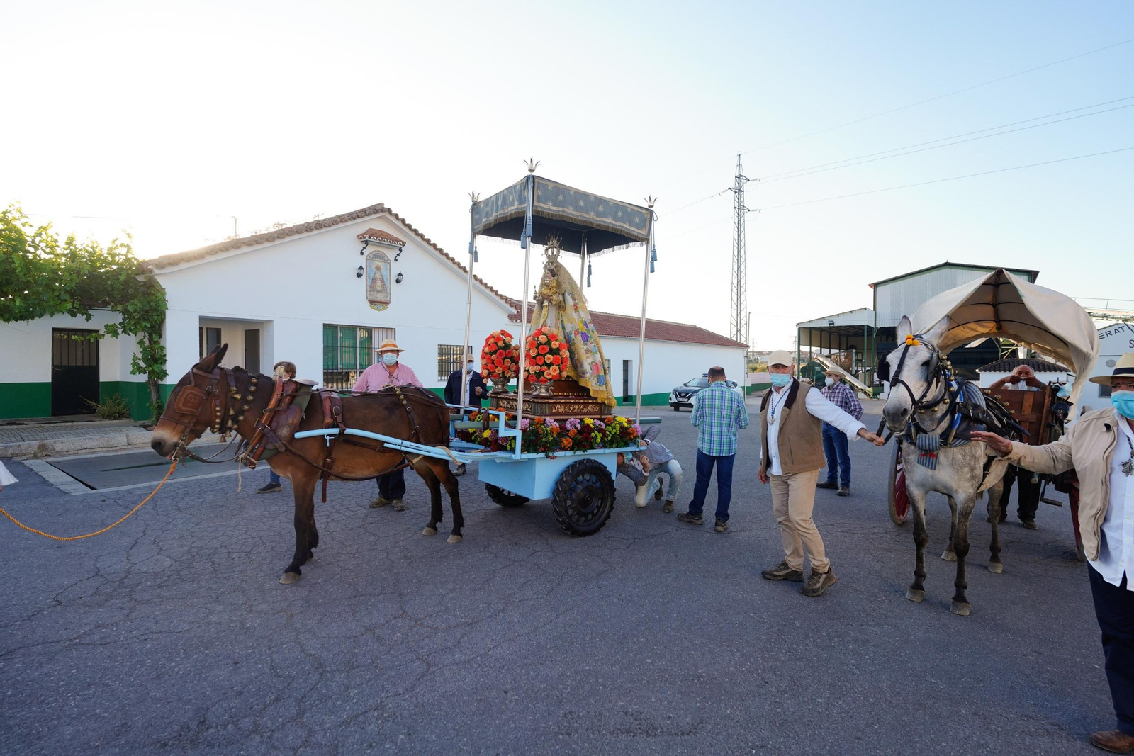 Las fotografías de la llegada de la Virgen de Luna a Villanueva de Córdoba