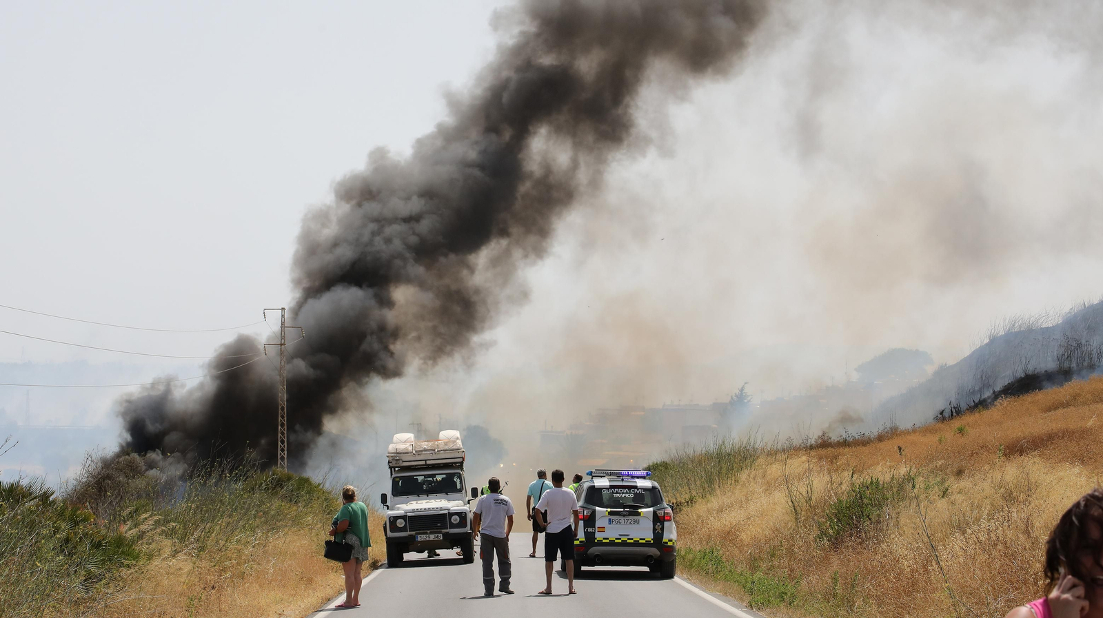 Grave incendio en la campiña de Jerez