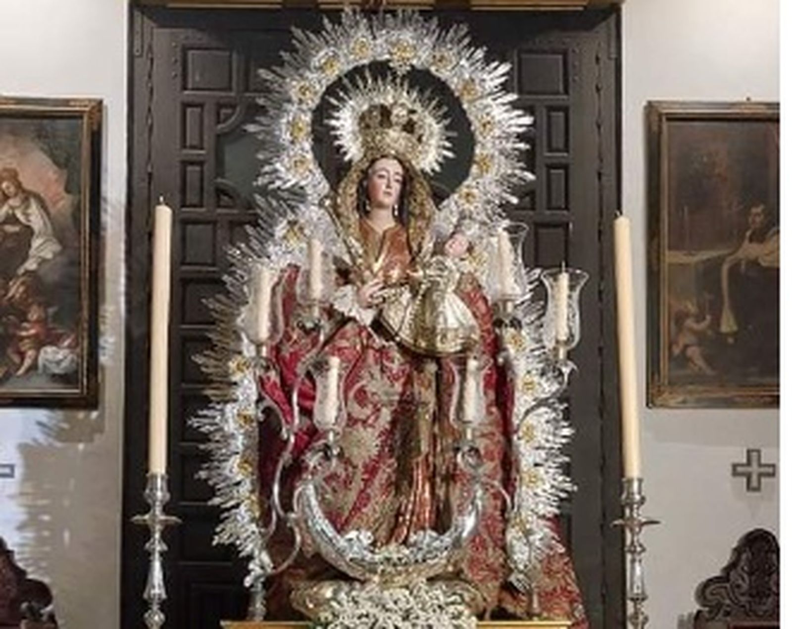 La Virgen de la Salud preparada para la extraordinaria del sábado