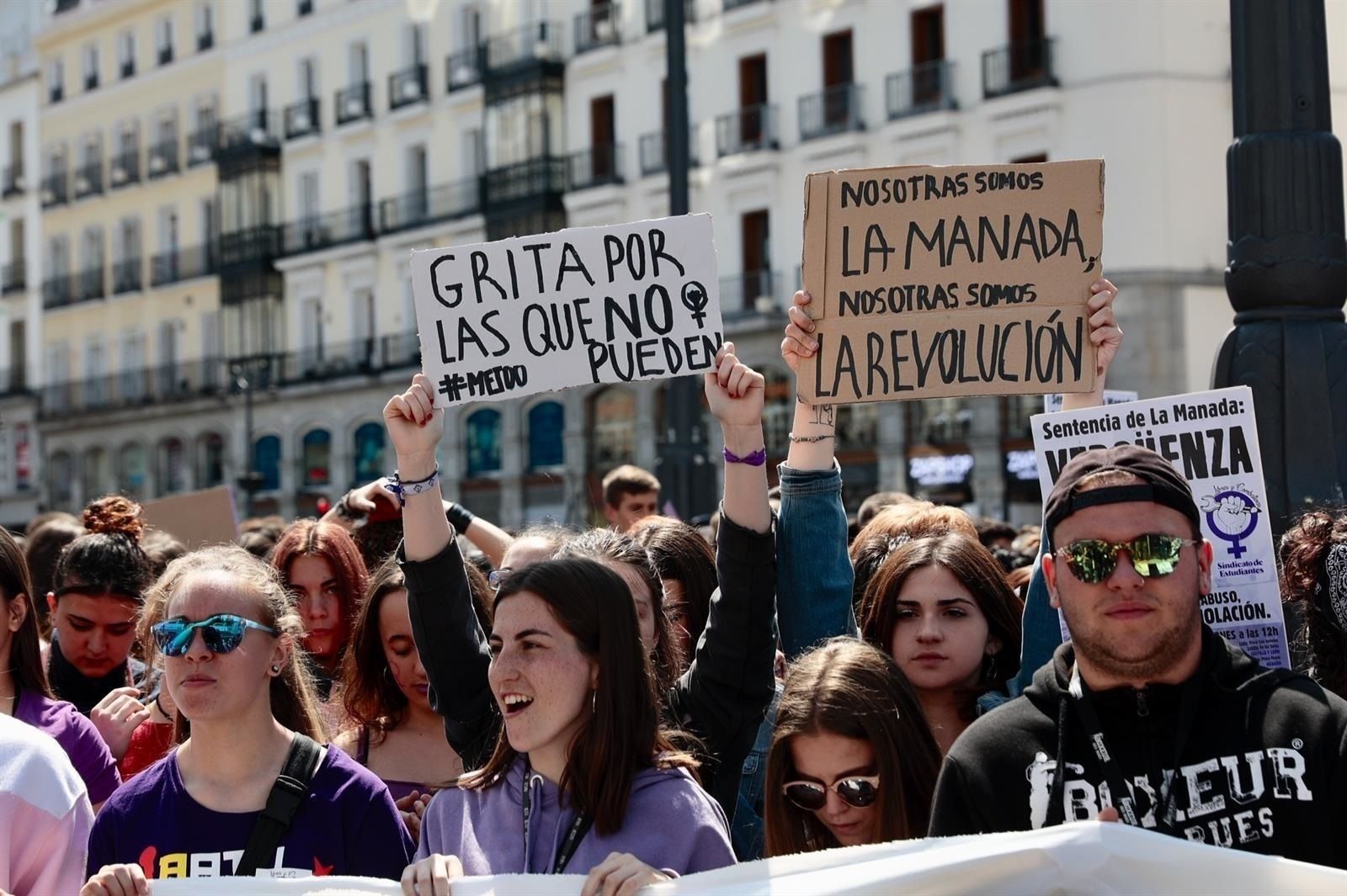 Manifestación contra una de las sentencias de la Manada en Sevilla.