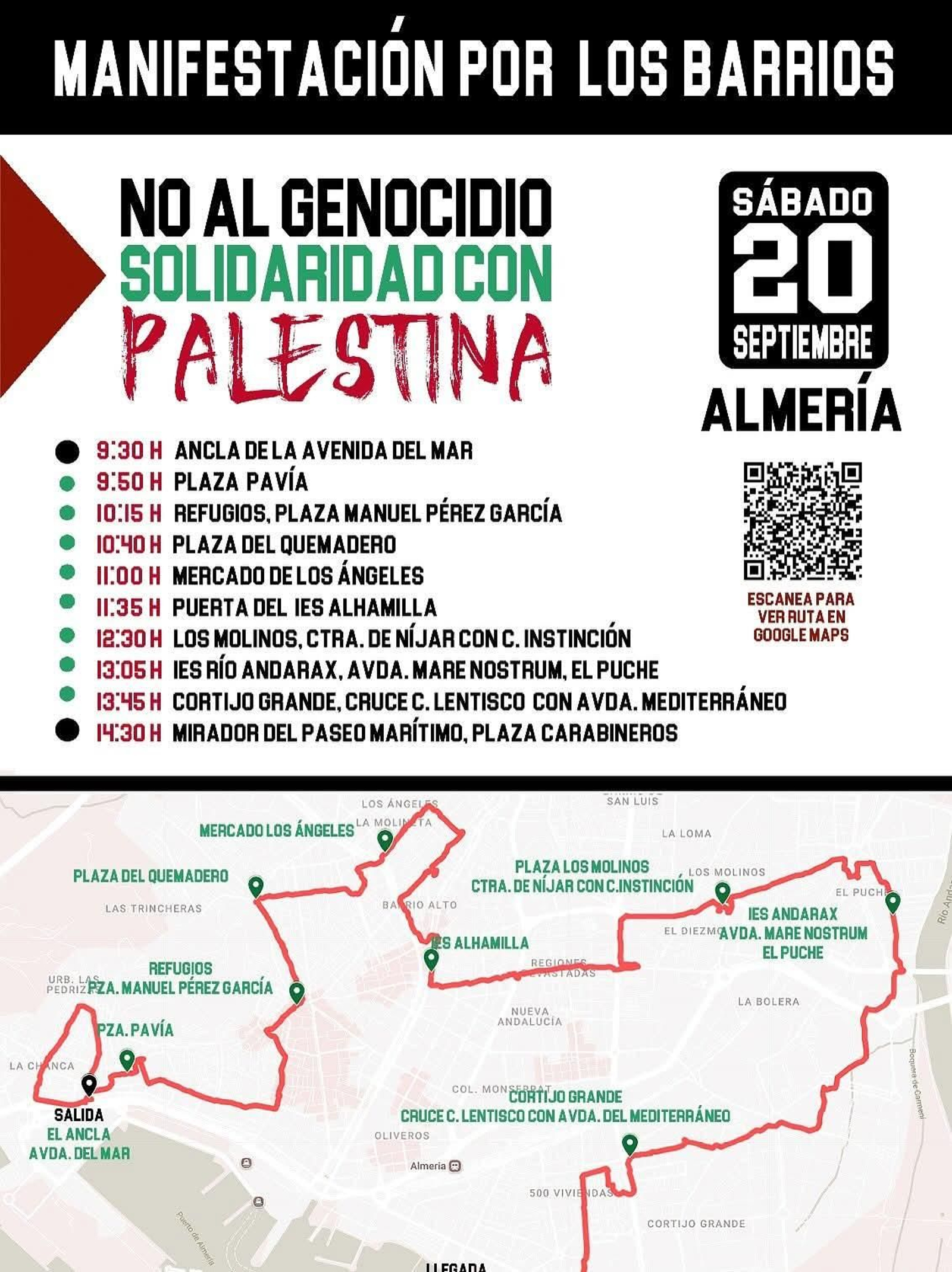 Cartel de la manifestación.