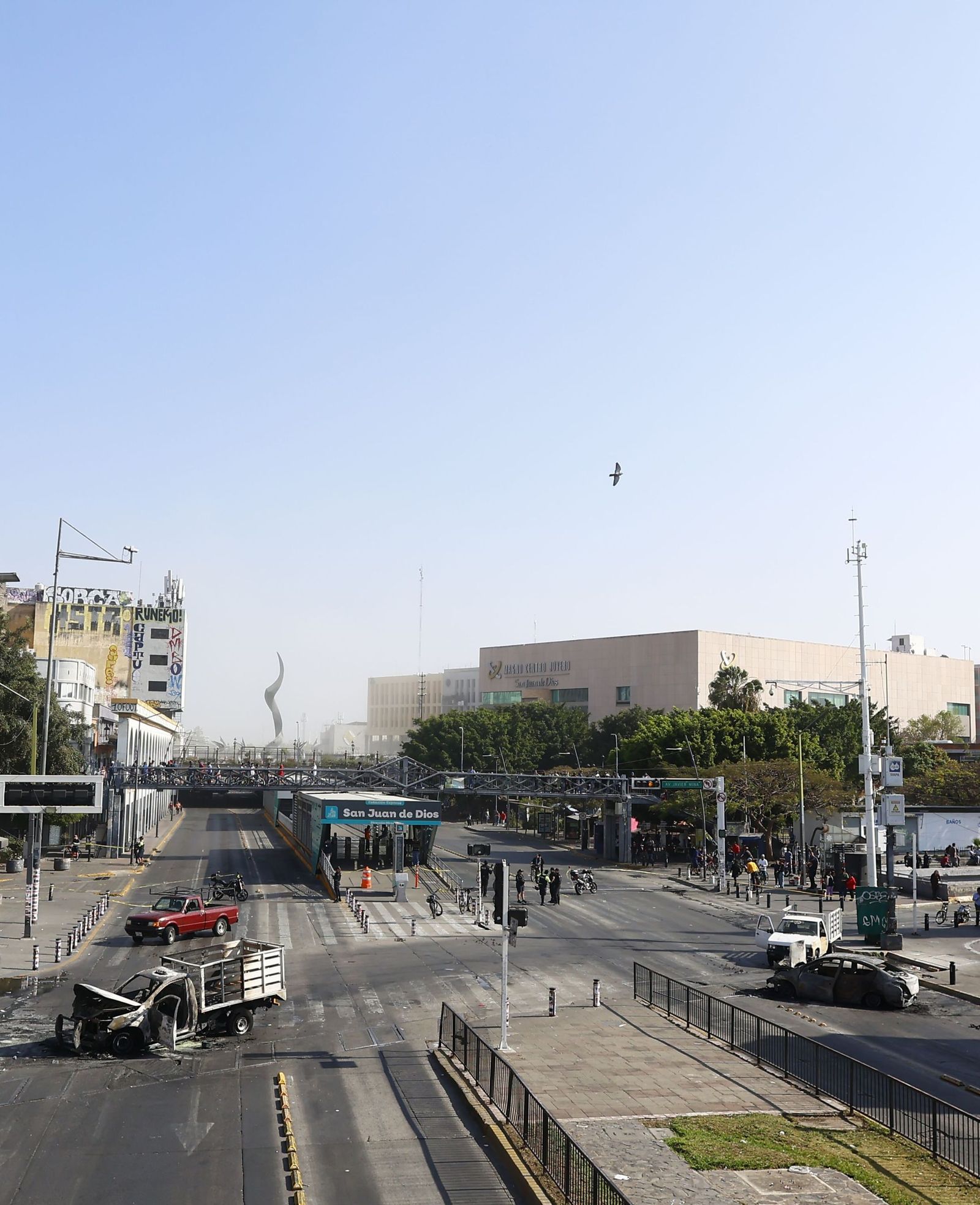 Las fotos de la ola de violencia en México tras la muerte del narco El Mencho