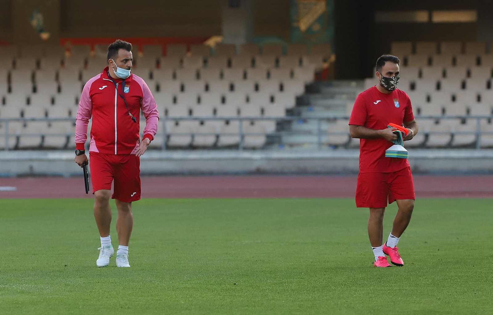Joaquín Poveda, en el entrenamiento del Xerez CD del viernes en Chapín.