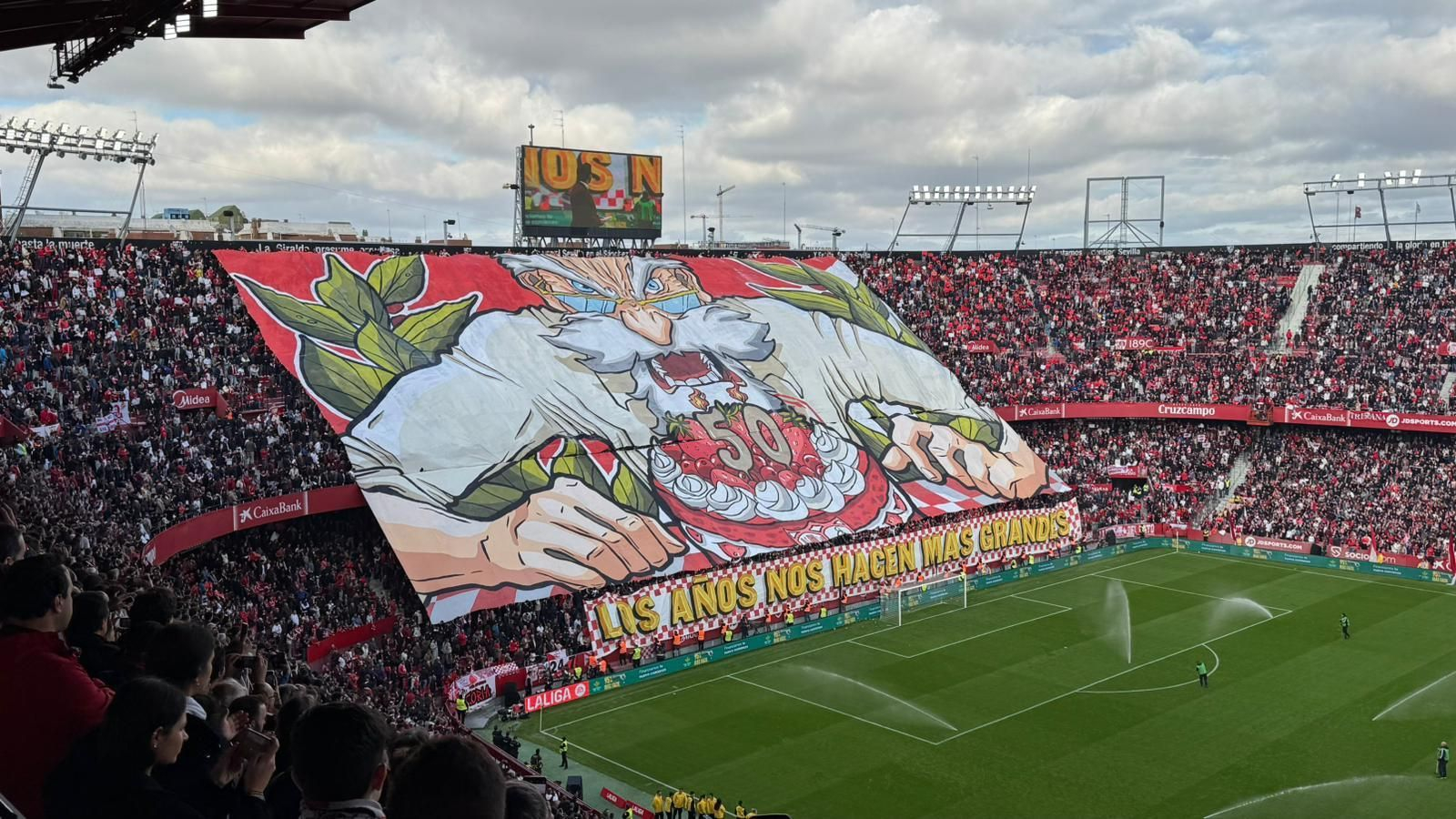 Tifo de Biris Norte para el Sevilla FC - Real Betis Balompié