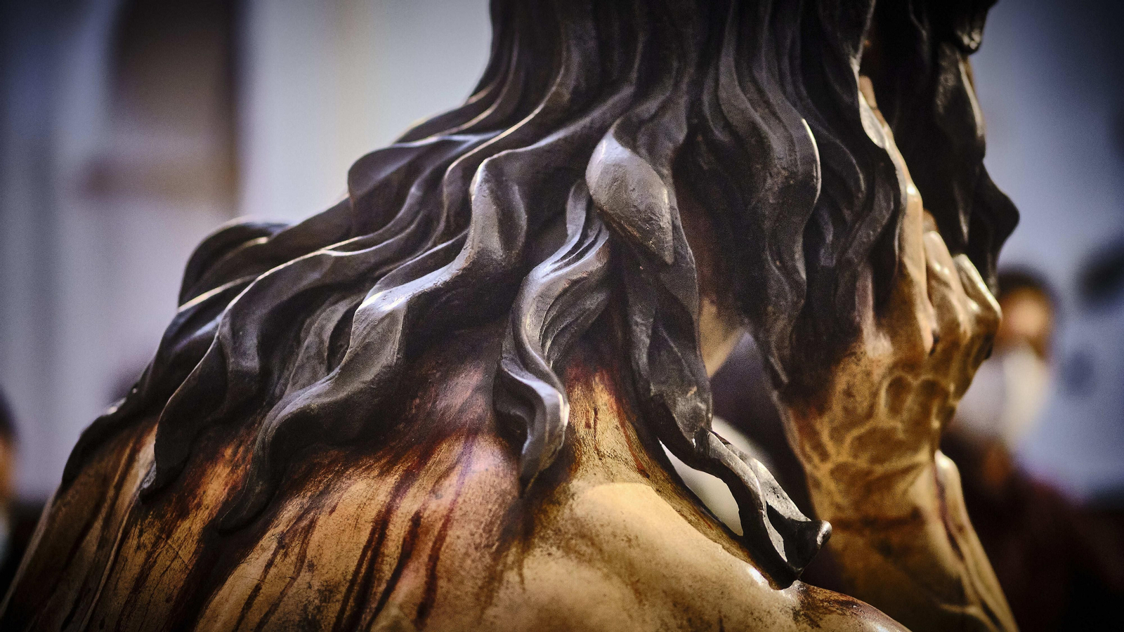 Cristo de Humildad y Paciencia, ya restaurado.