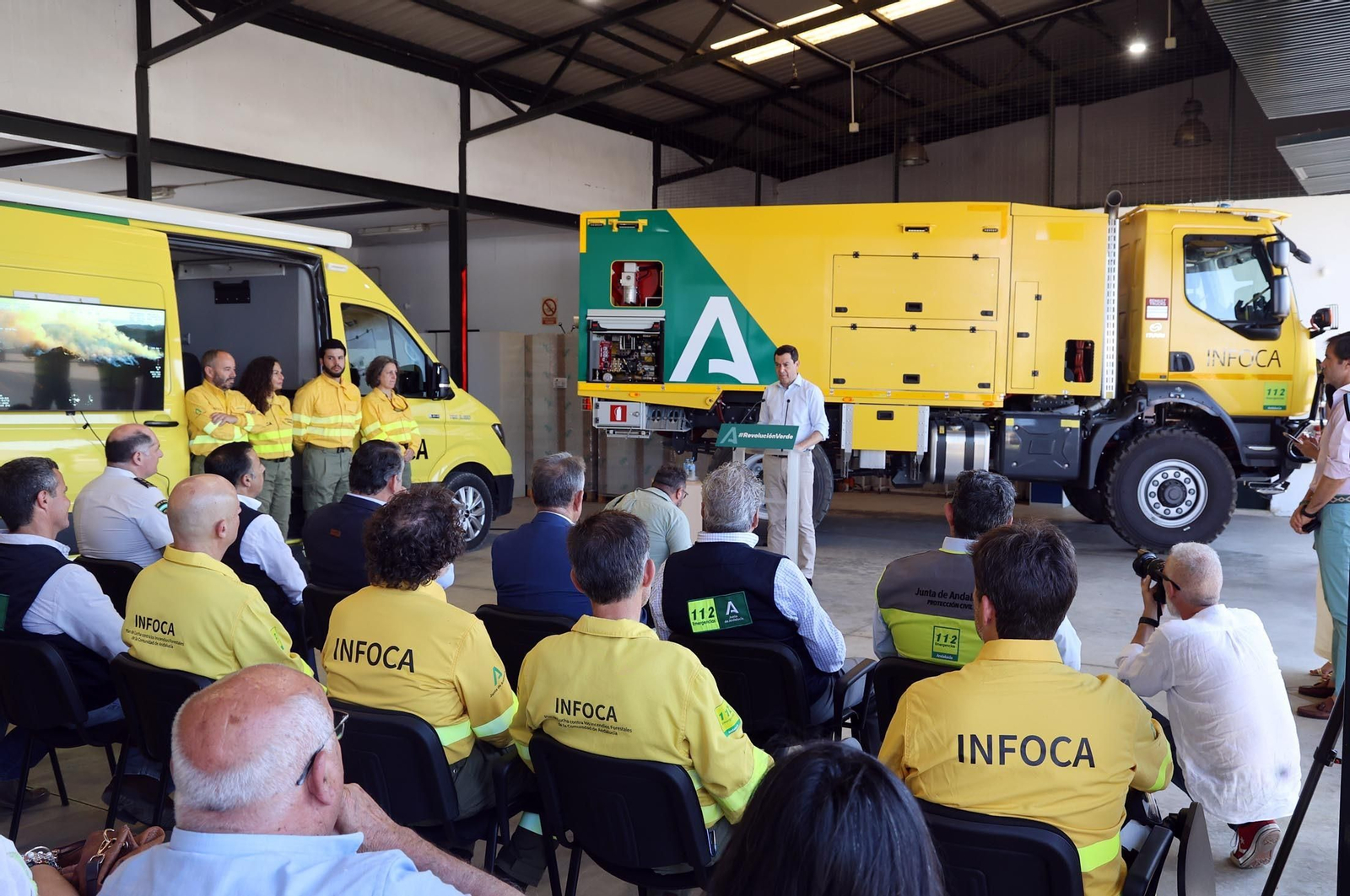 Imágenes de la presentación del Plan Infoca 2024 de prevención de incendios forestales