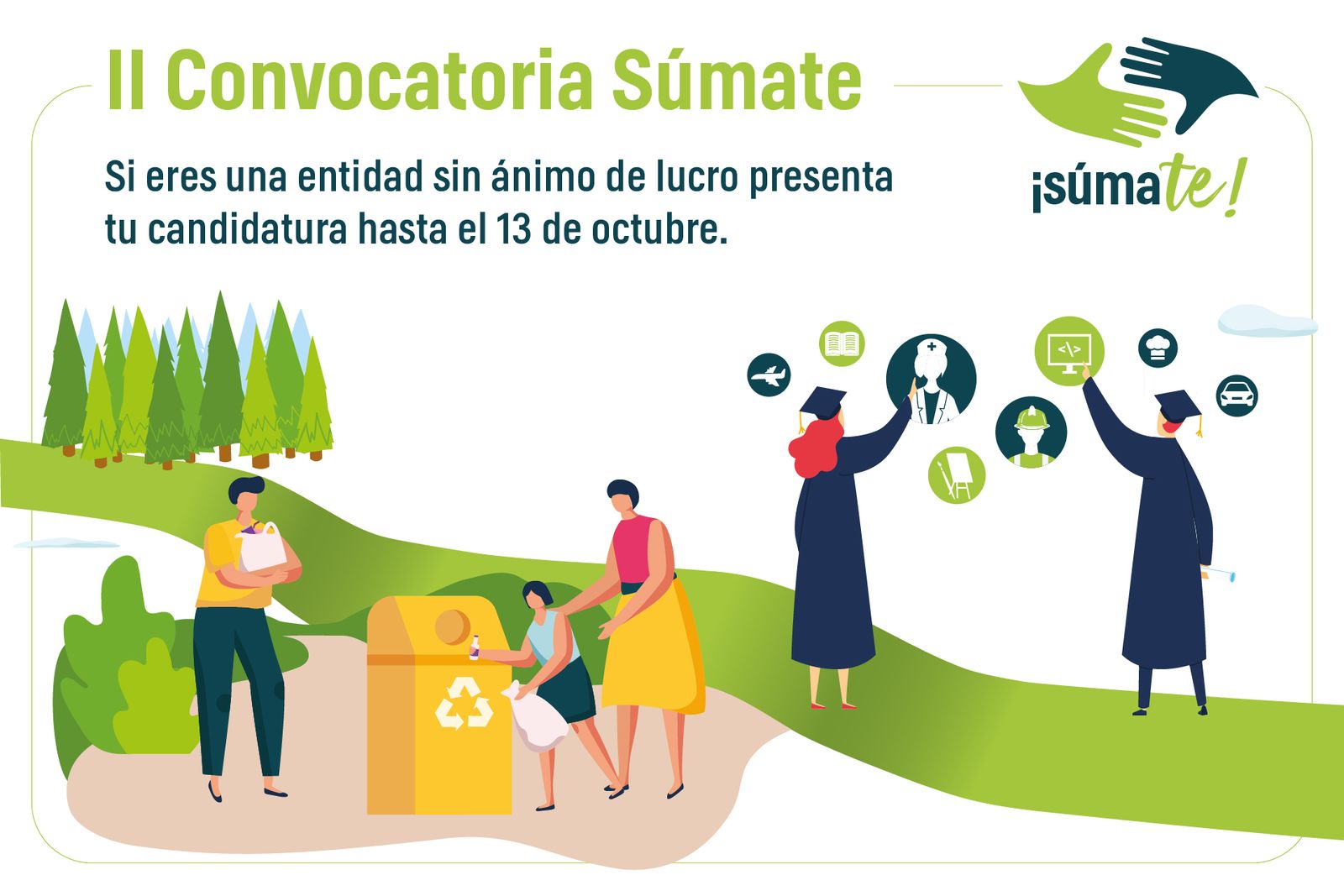 Los ejes prioritarios del programa son la concienciación medioambiental y la  inclusión sociolaboral.