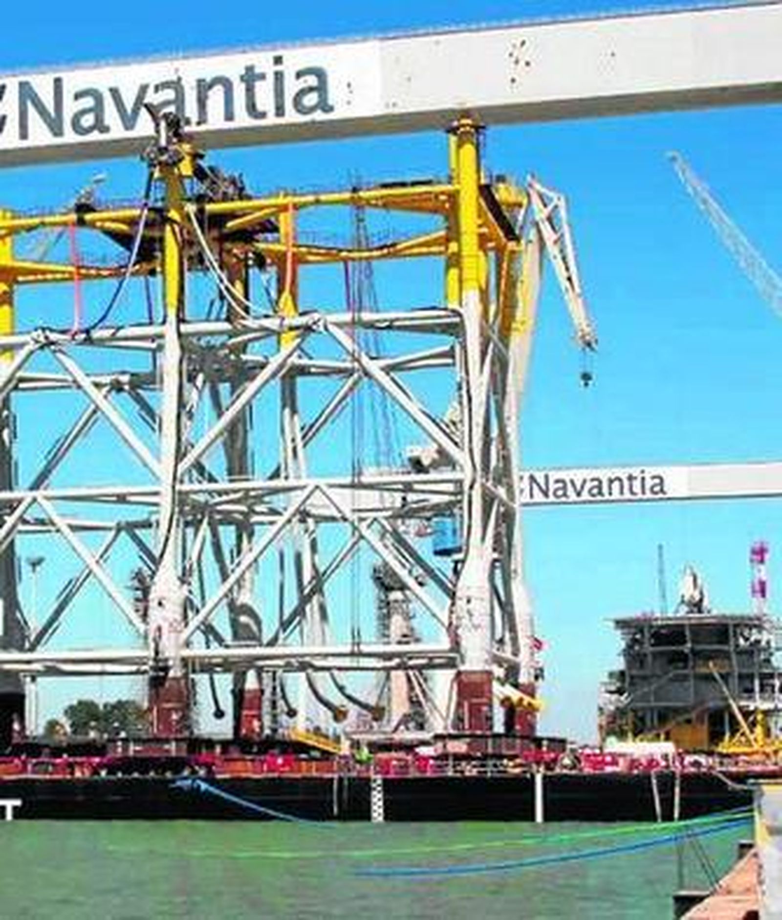 Imagen de la subestación y la plataforma 'Wikinger'.