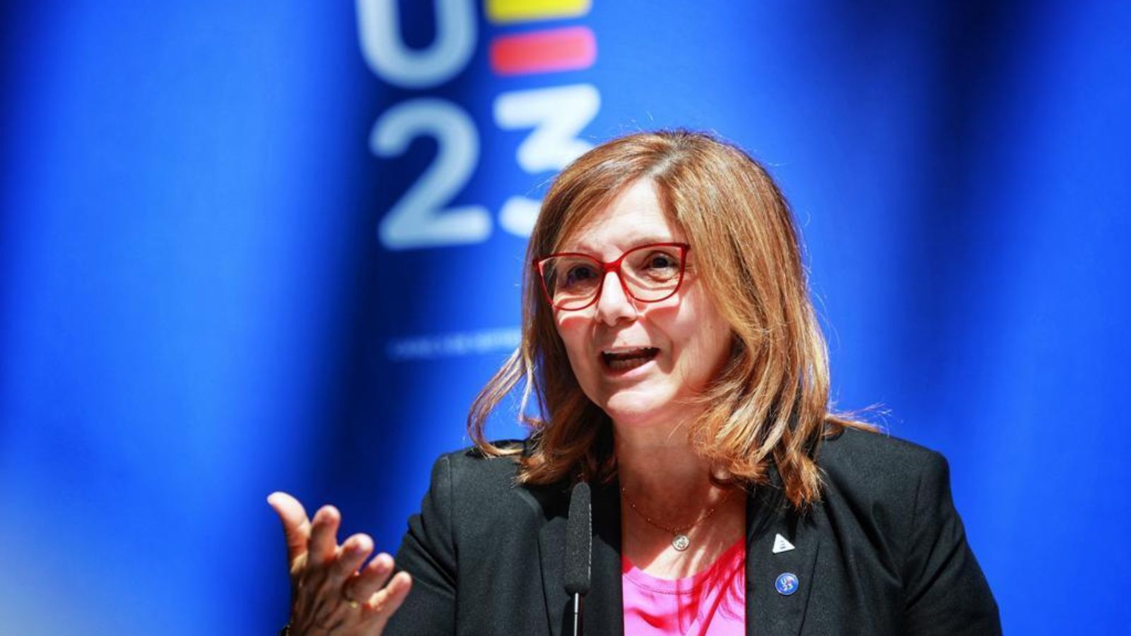 La secretaria de Estado de Cooperación, Pilar Cancela, en su intervención en Cádiz.