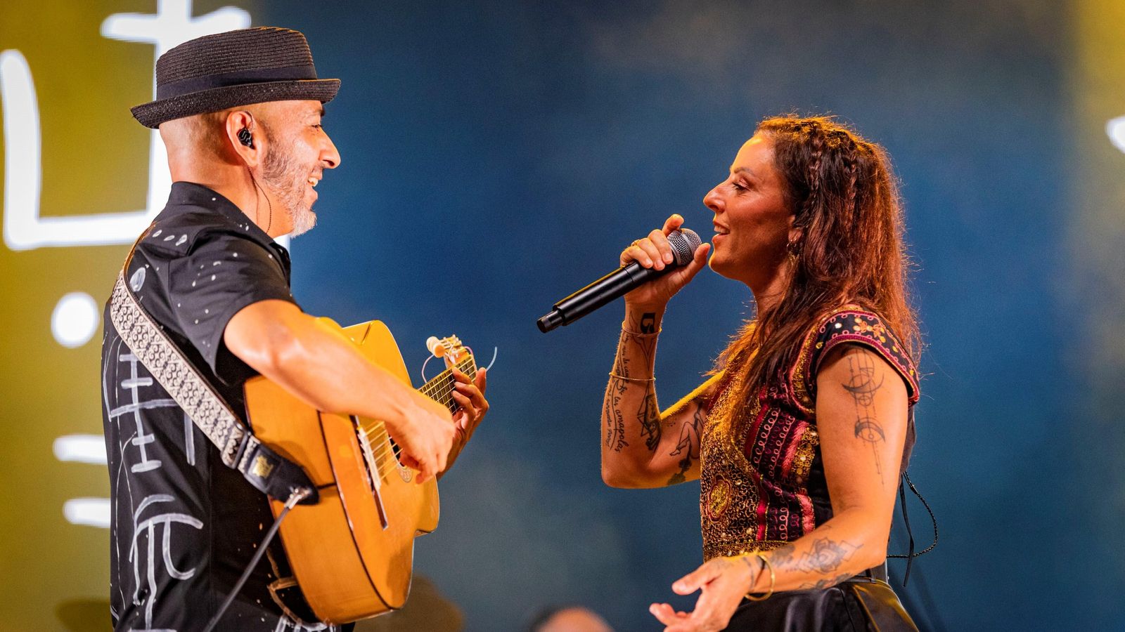 Chambao durante su actuación en Concert Music Festival