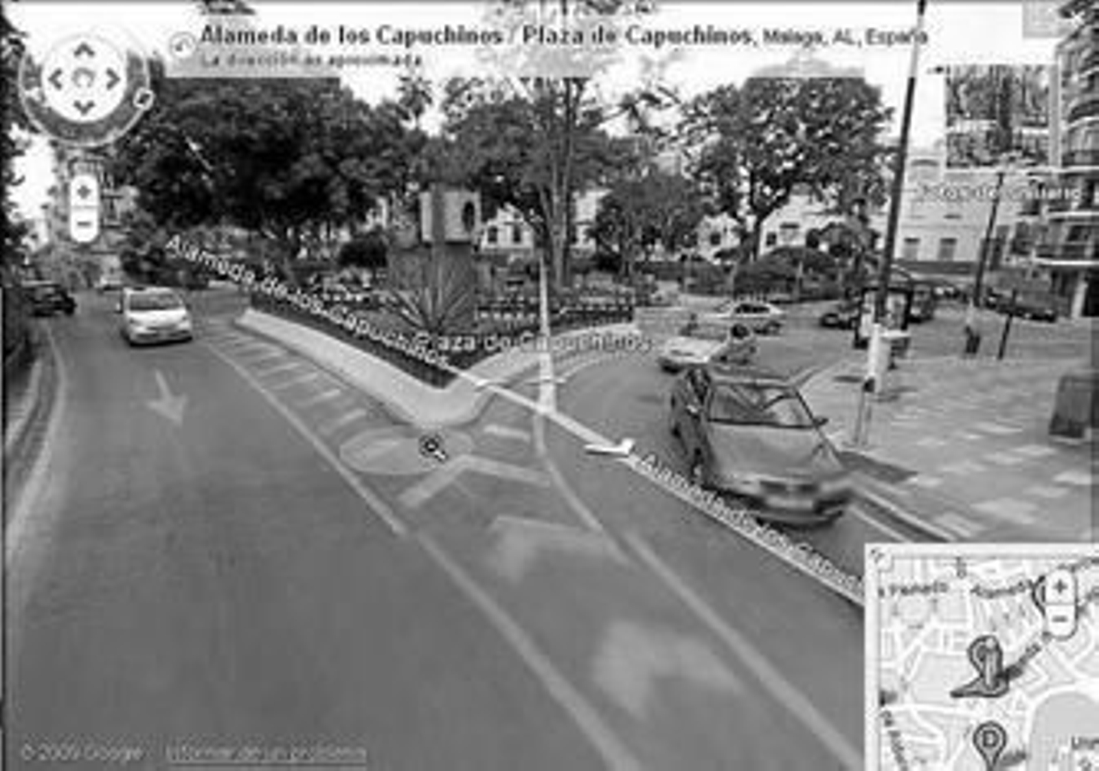 Recorrido virtual por el barrio de Capuchinos a través la aplicación de Google maps 'Street View'.