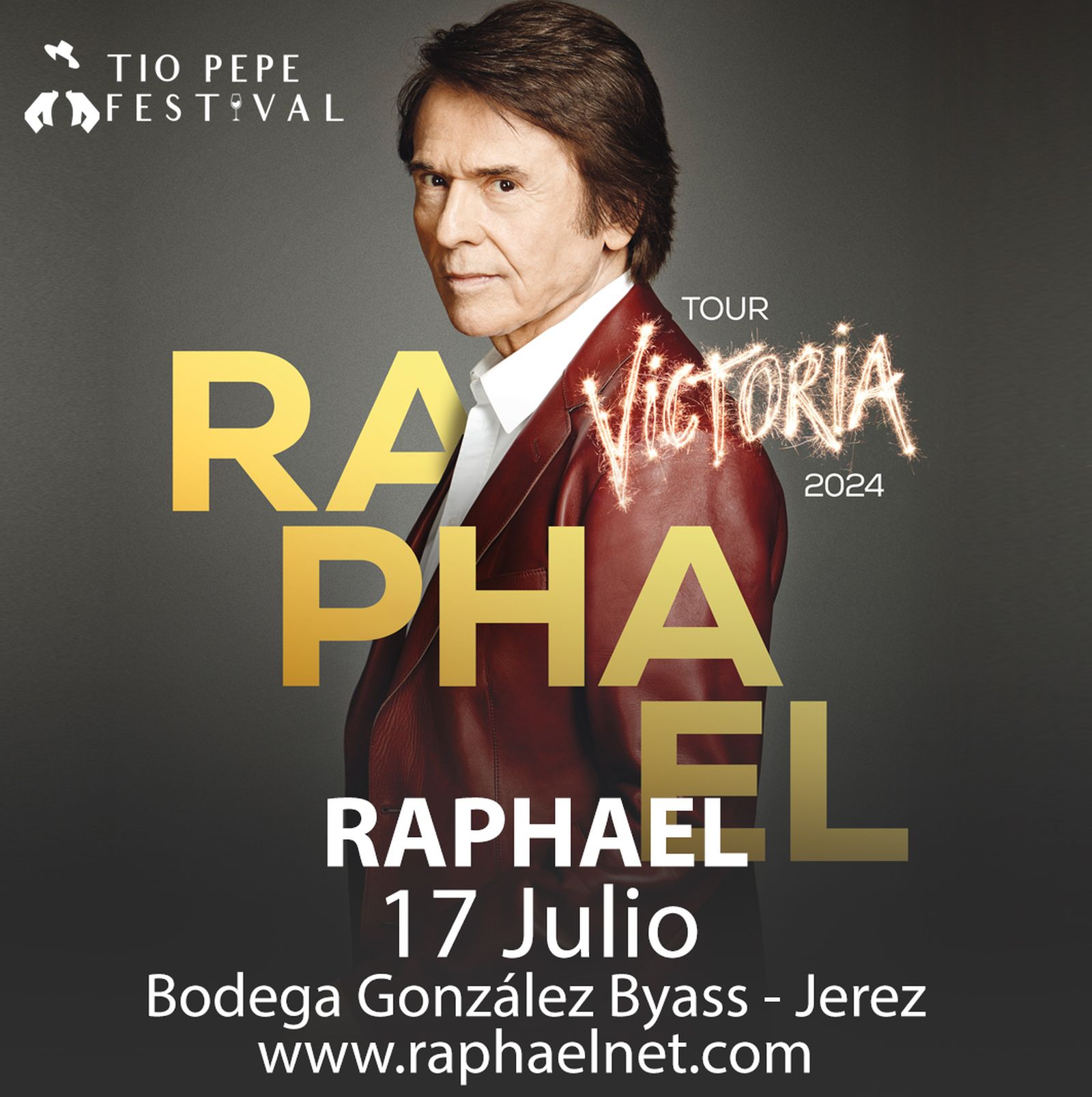 Cartel de la actuación de Raphael en Tío Pepe Festival
