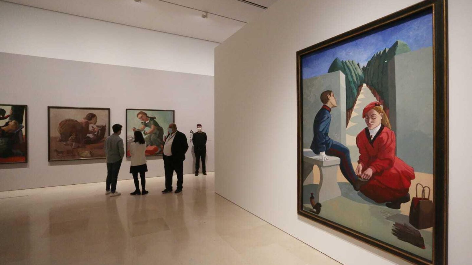 Algunas de las obras de Paula Rego en el Museo Picasso Málaga.