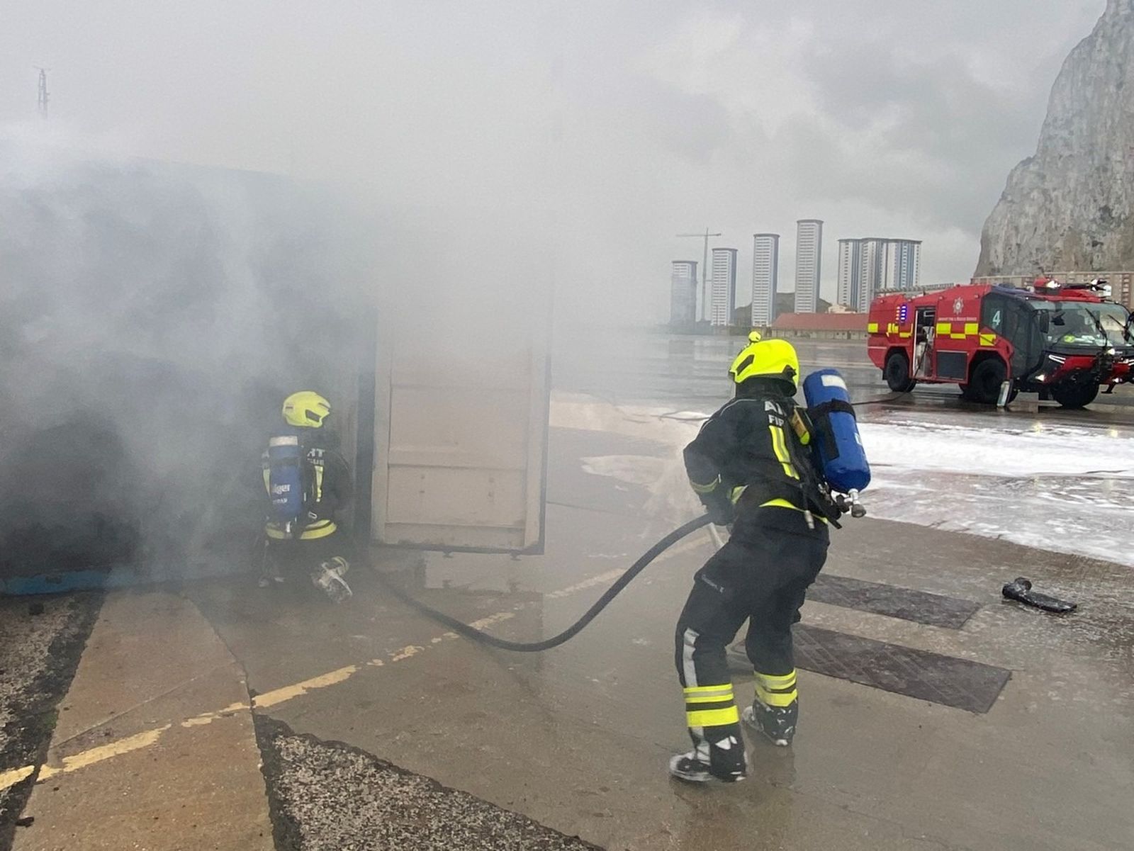 El entrenamiento en el Peñón.