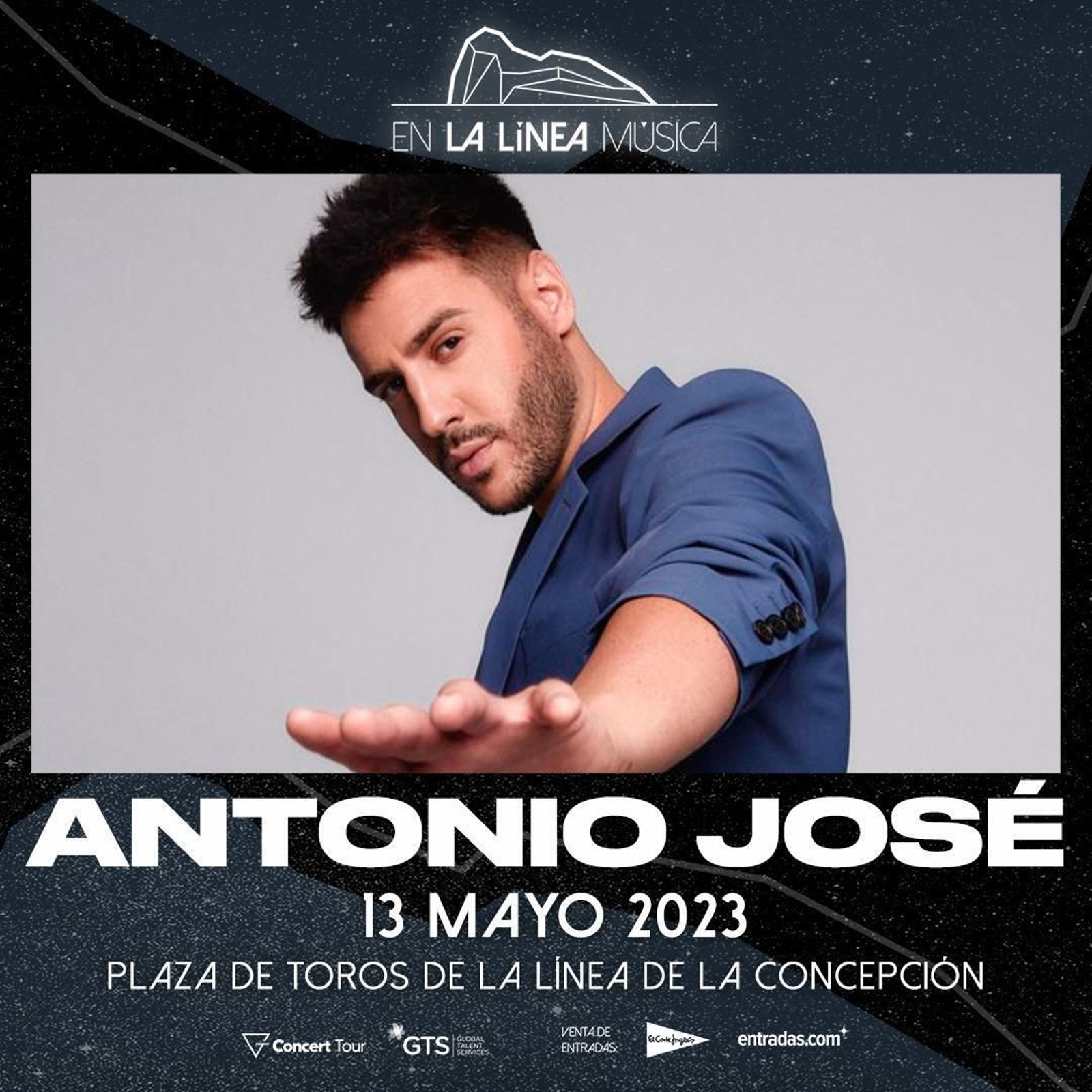 Cartel del concierto de Antonio José en La Línea.