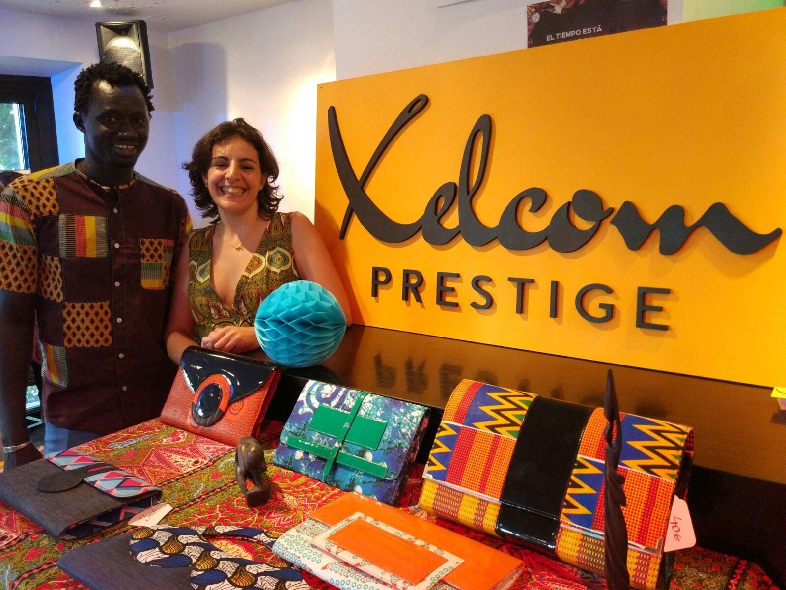 Saliou Coumba Ndiaye y Georgette Chimali Cobano, responsables de Xelcom Prestige.
