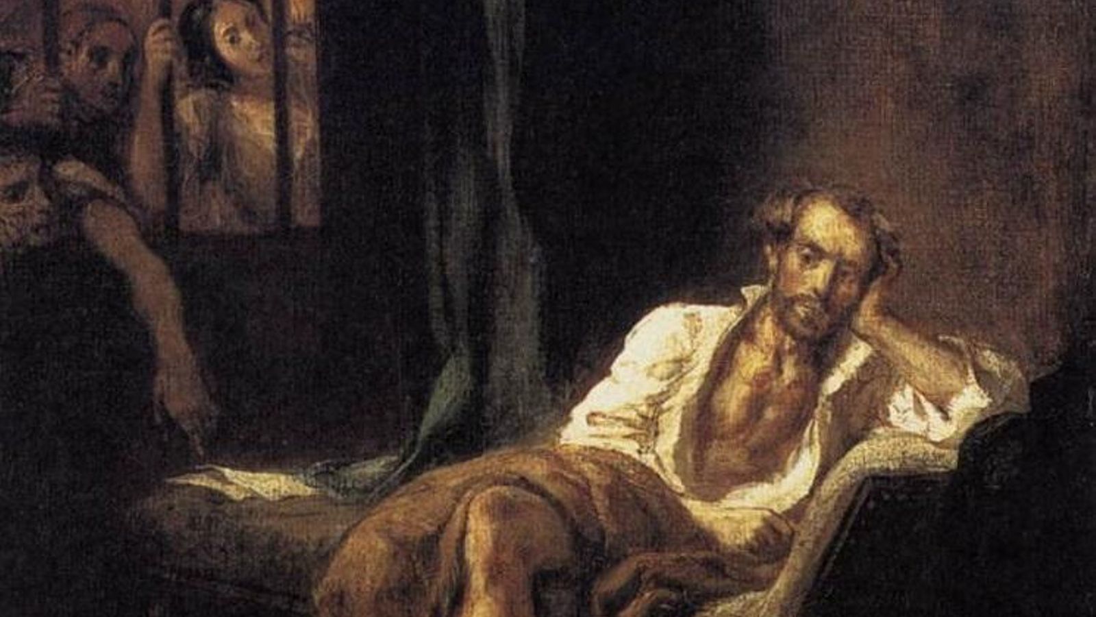 'Tasso en el hospital de Santa Ana' (1839) por Eugène Delacroix. 'Tasso en el hospital de Santa Ana' (1839) por Eugène Delacroix.