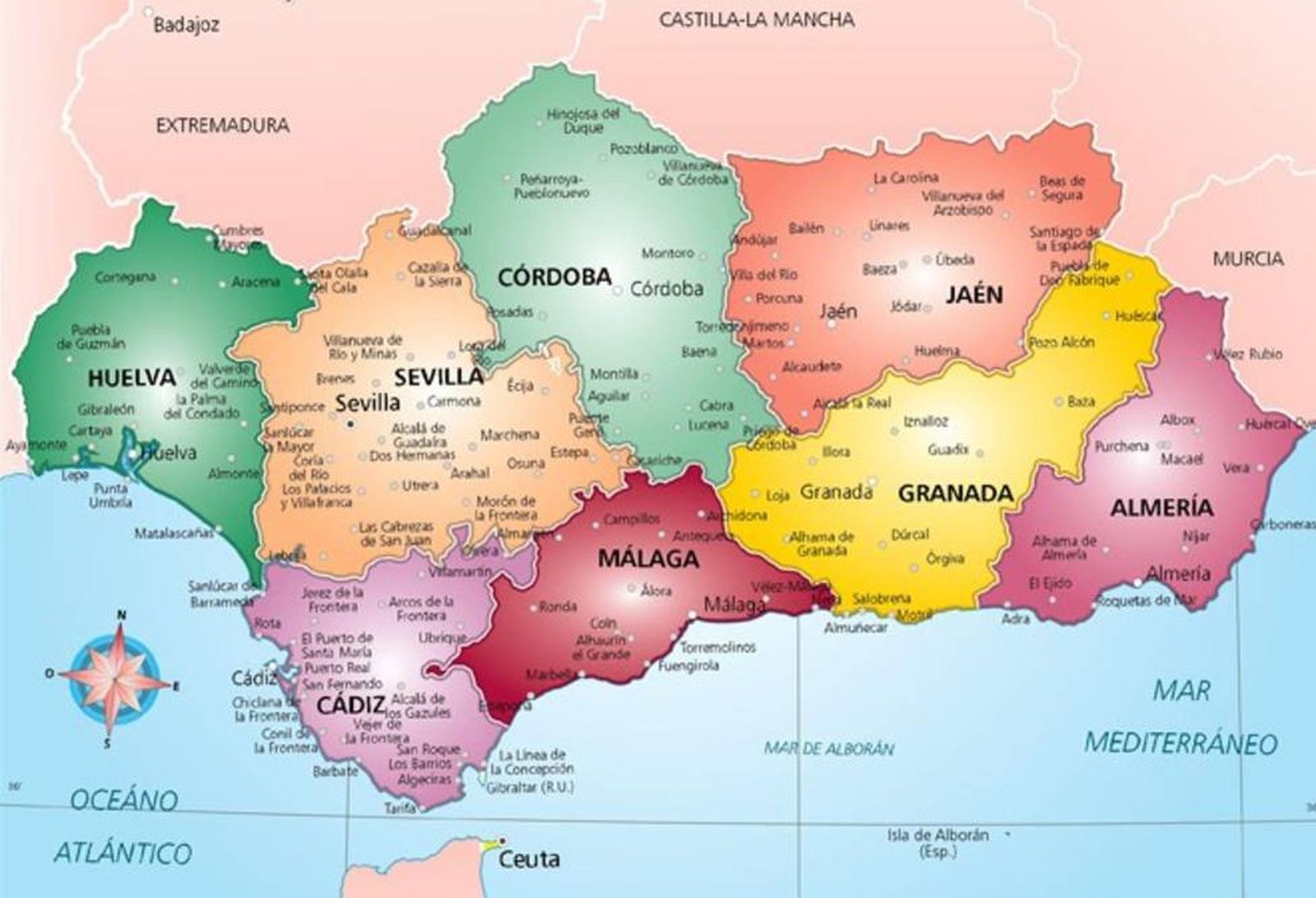 Este es el mapa que han elaborado en la conocida cadena de radio para ilustrar las tapas más típicas de cada provincia