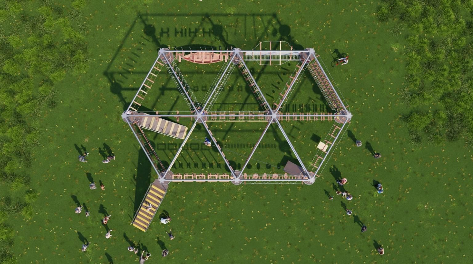 El nuevo parque multiaventura de Frailes.