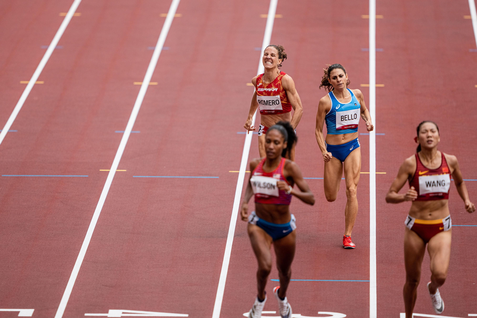 La jiennense Natalia Romero, durante la prueba de 800 metros.
