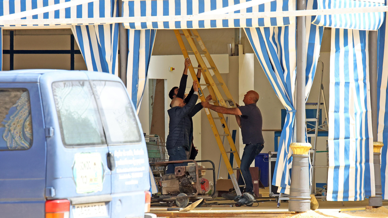 Preparativos en la Feria del Caballo 2024 de Jerez