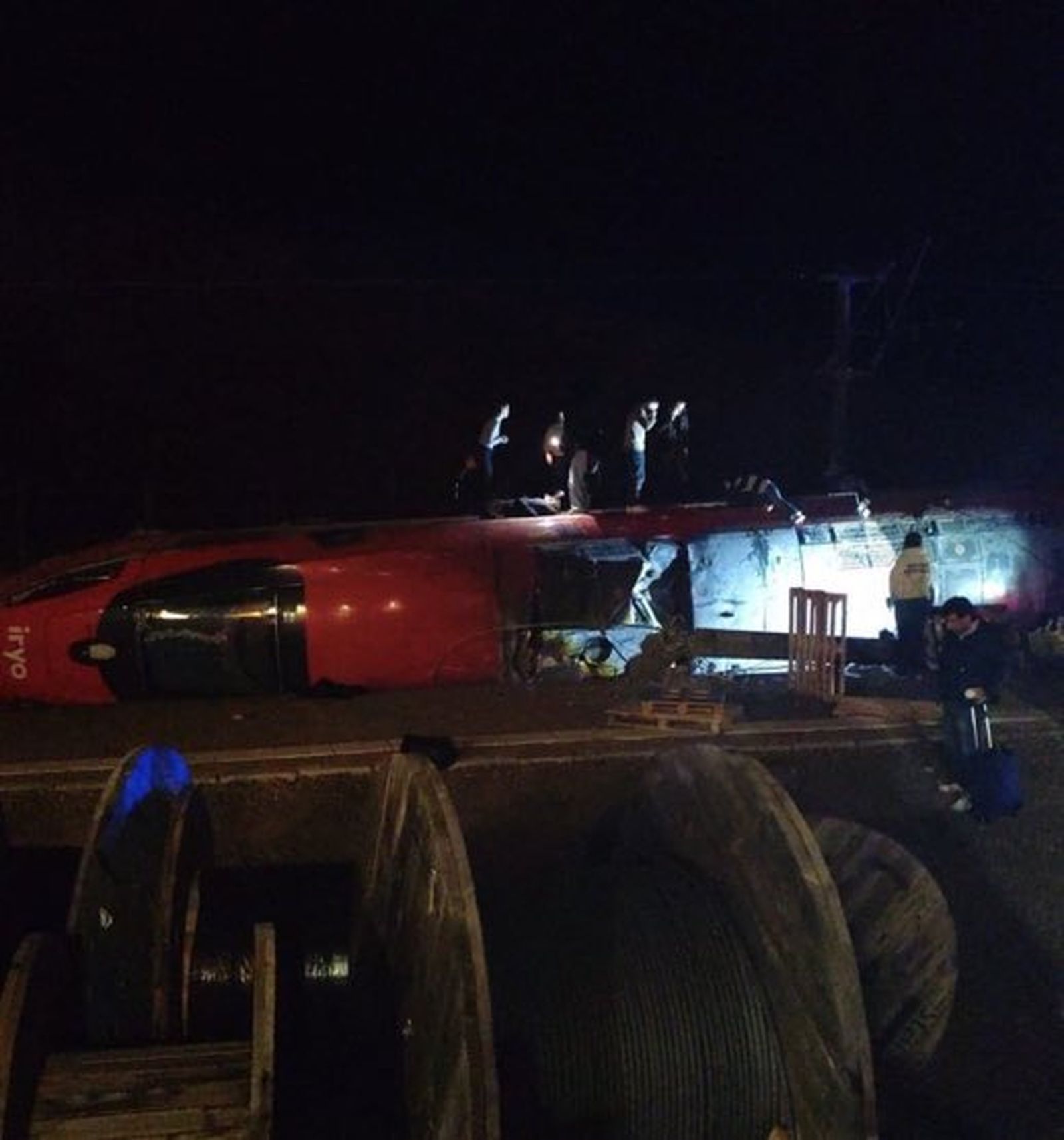 Primeros momentos tras el accidente.