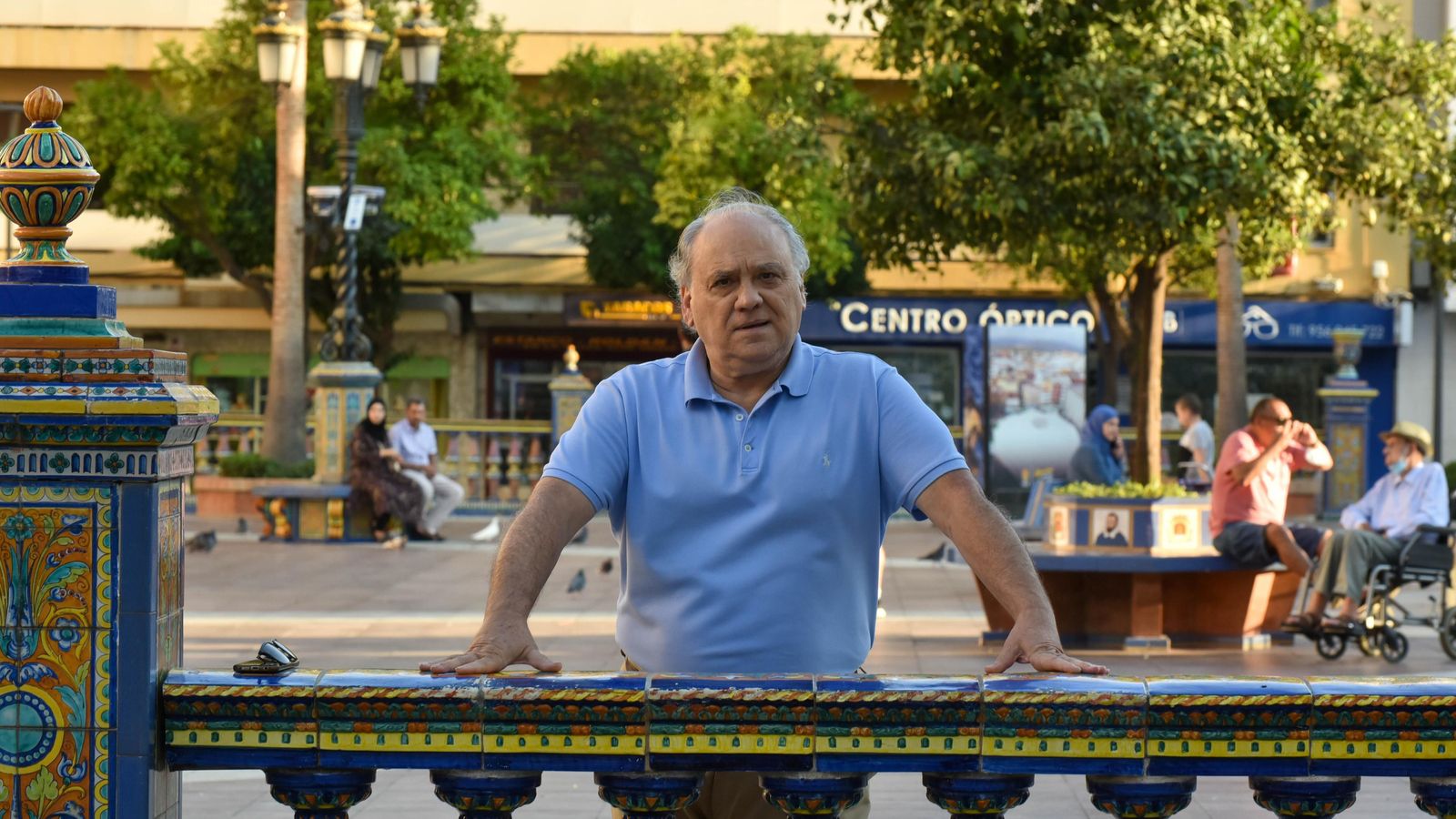 Mario Acevedo, en la Plaza Alta de Algeciras.