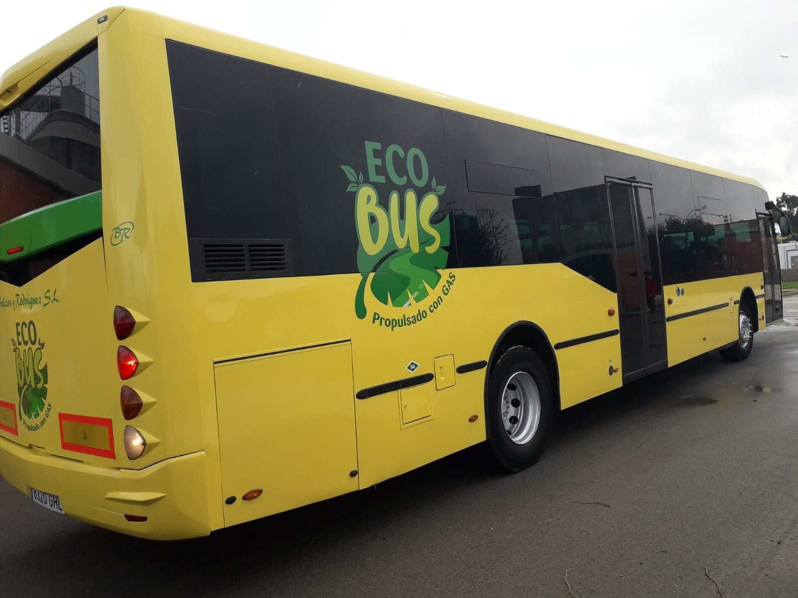 Un autobús de Chiclana que funciona con biogás.