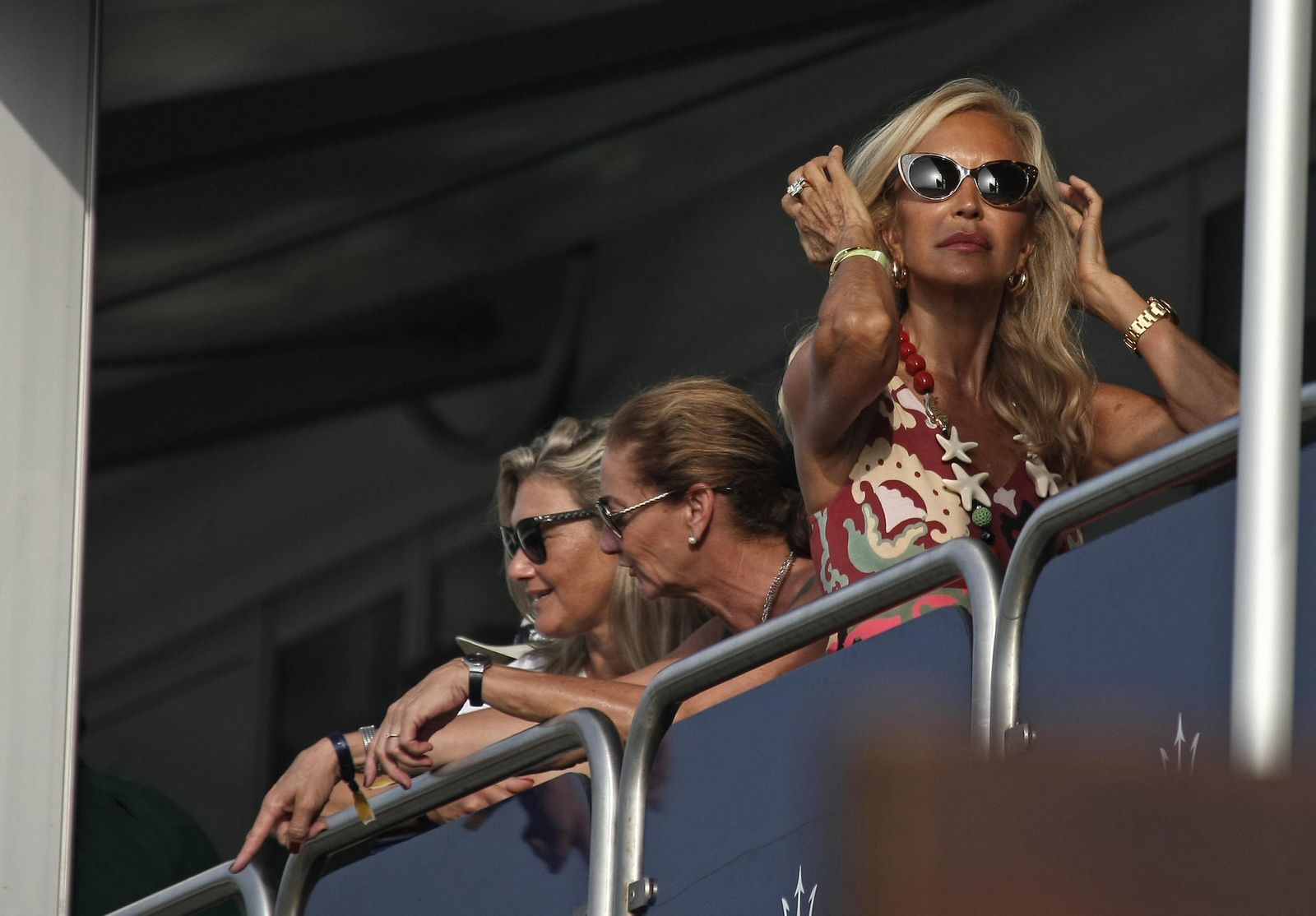 Carmen Lomana se dejó ver ayer en el Santa María Polo Club.