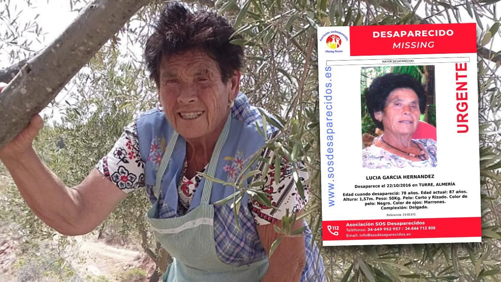 Lucia Garcia, la mujer que desapareció en la sierra de Turre en 2016.