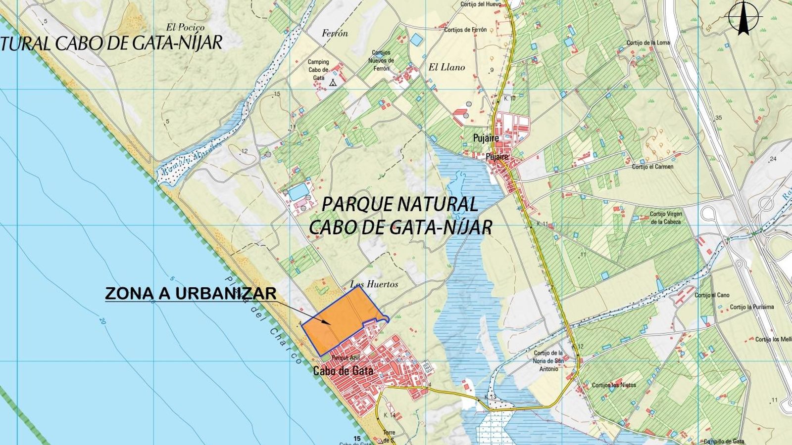 Mapa de localización de la promoción prevista para el barrio de San Miguel