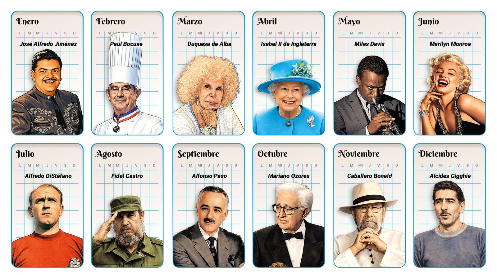 Un almanaque de 2026 plagado de centenarios.