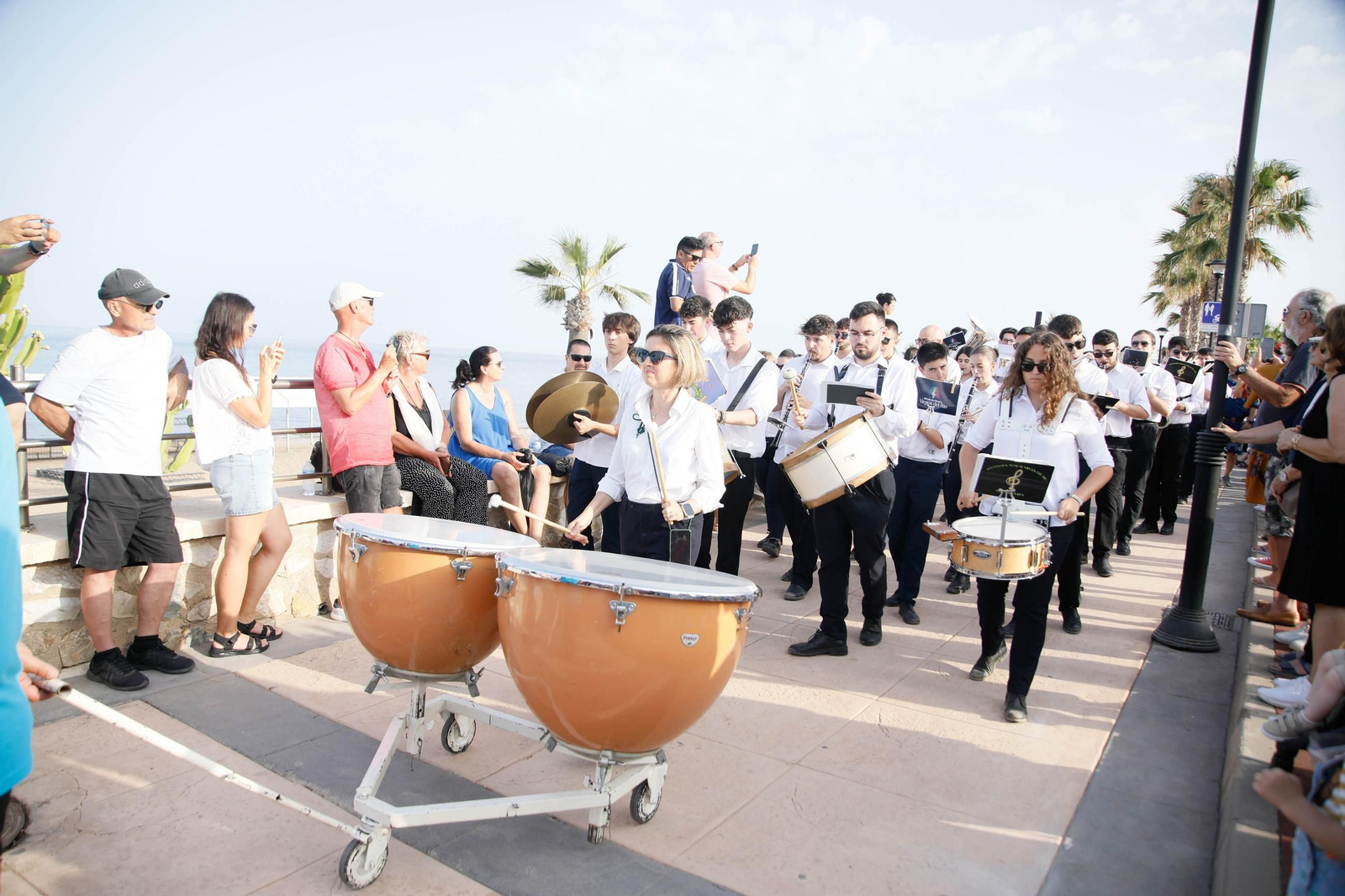 La carrera de cintas y la exhibición de caballos de los Moros y Cristianos de Mojácar, en imágenes