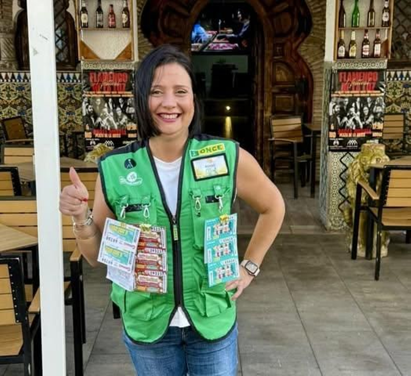 Rocio Mosquera, cuponera que ha vendido el premio.