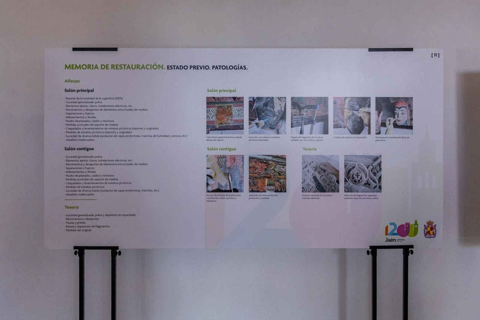 Reapertura del Salón Mudéjar tras su restauración, coincidiendo con la inauguración de la exposición 'Jaén: 825-2025' conmemorativa del 1.200 aniversario