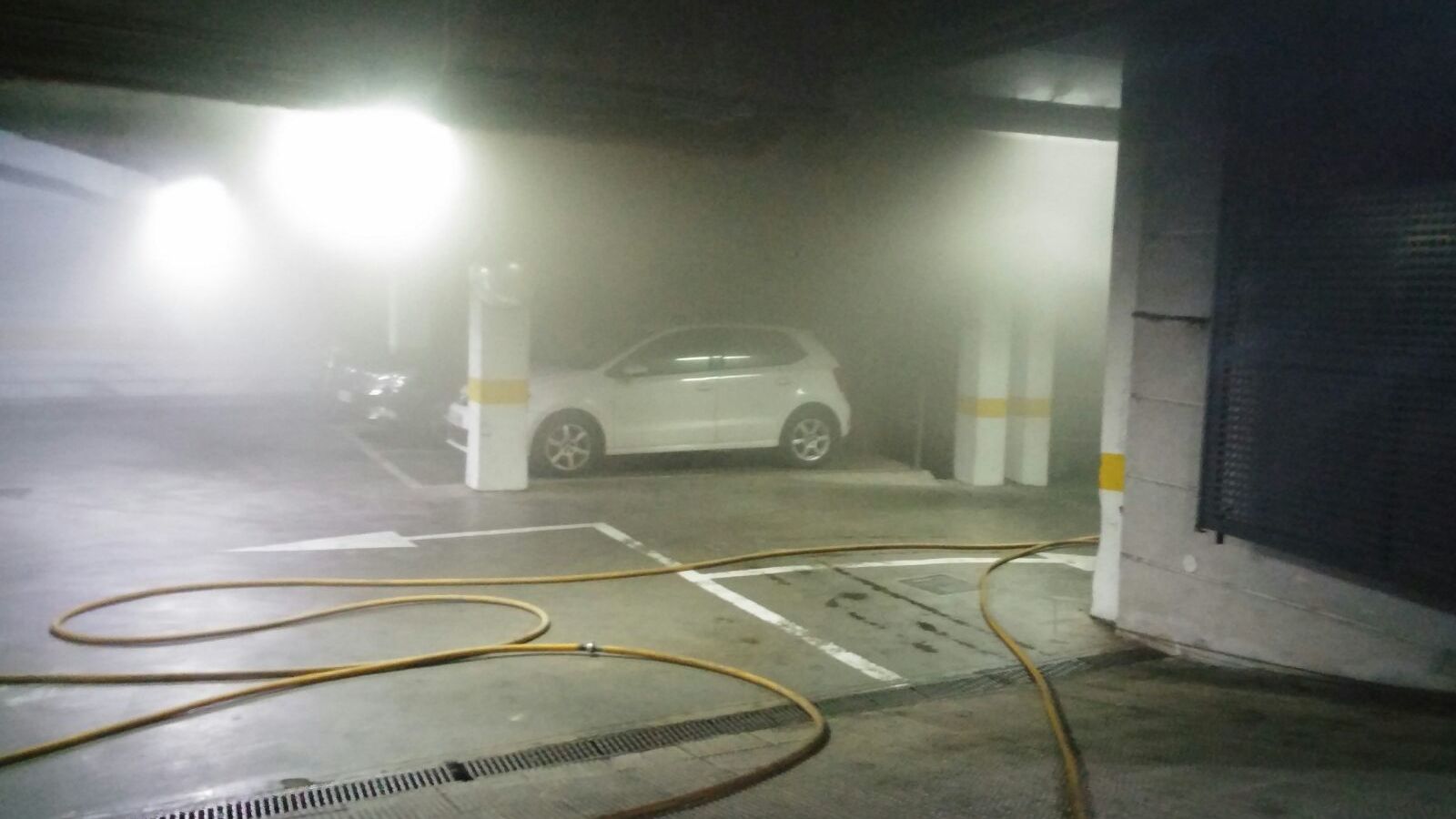 Una imagen de los garajes donde se produjo el incendio