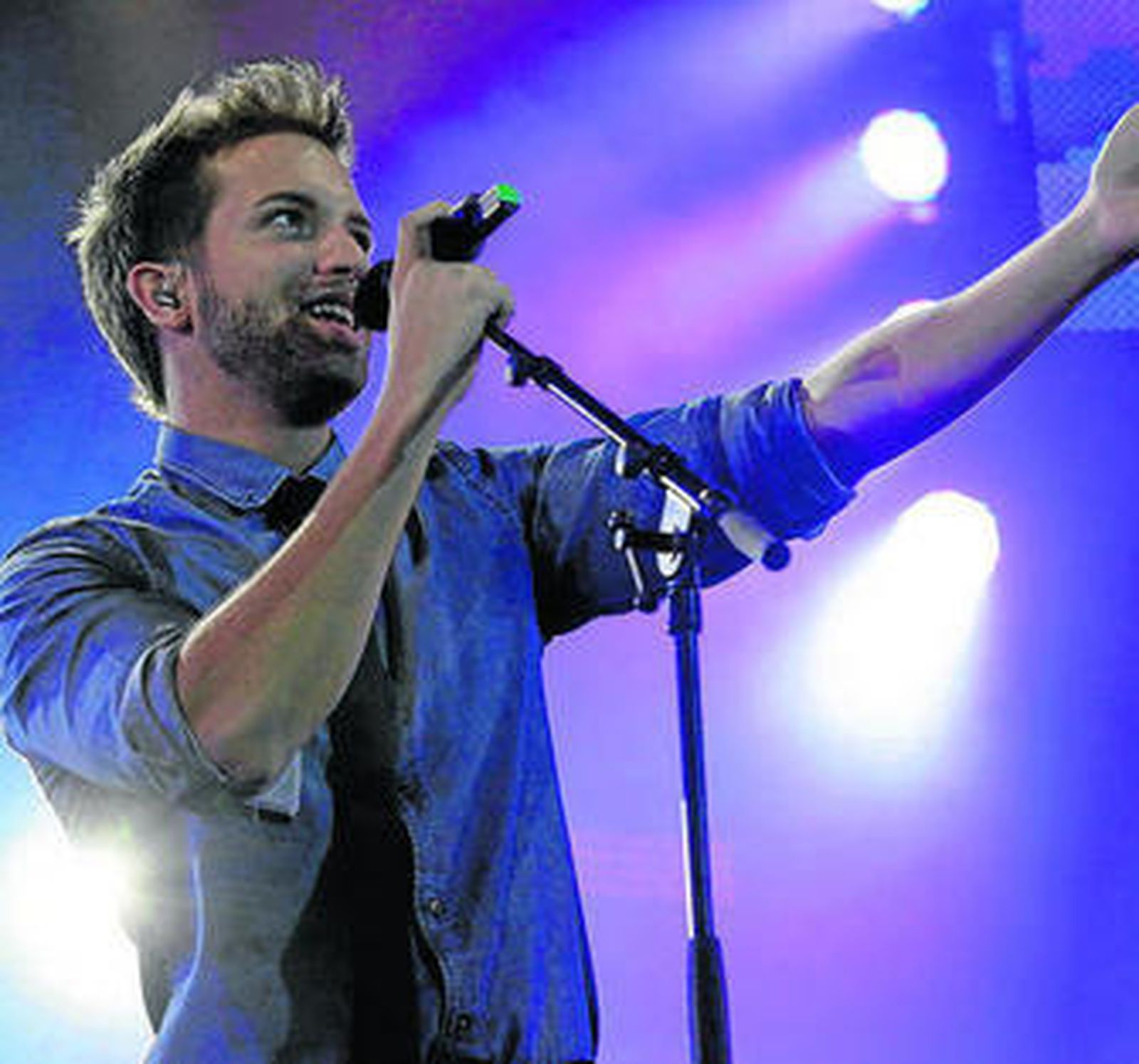 Pablo Alborán, en un concierto de su última gira.