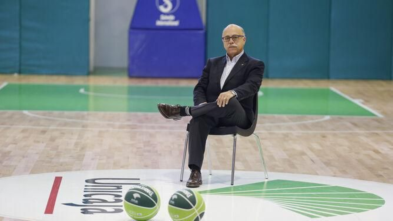 El presidente del Unicaja, Eduardo García, que estuvo en la reunión telemática.