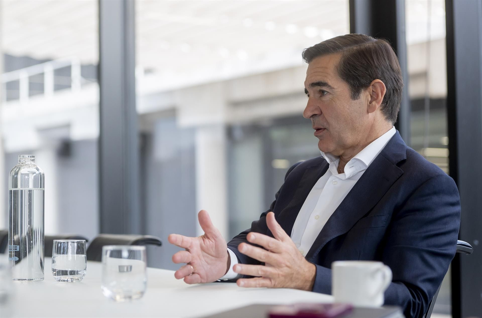 El presidente del BBVA, Carlos Torres Vila, en el edificio ‘La Vela' en Madrid.