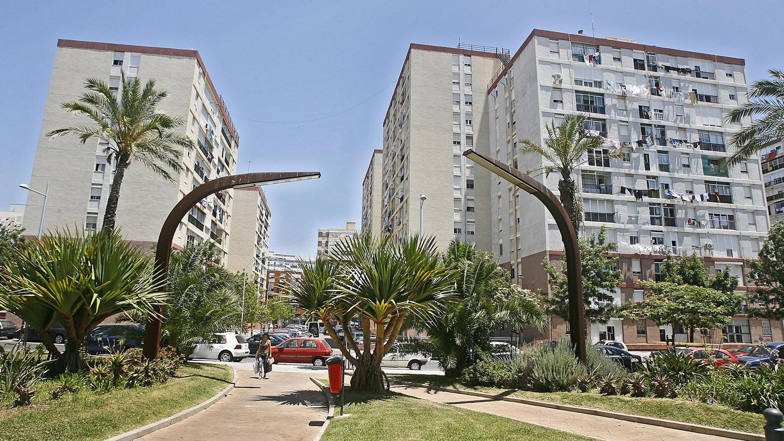Panorámica de la barriada Guillén  Moreno , tomada desde la avenida de la Sanidad Pública