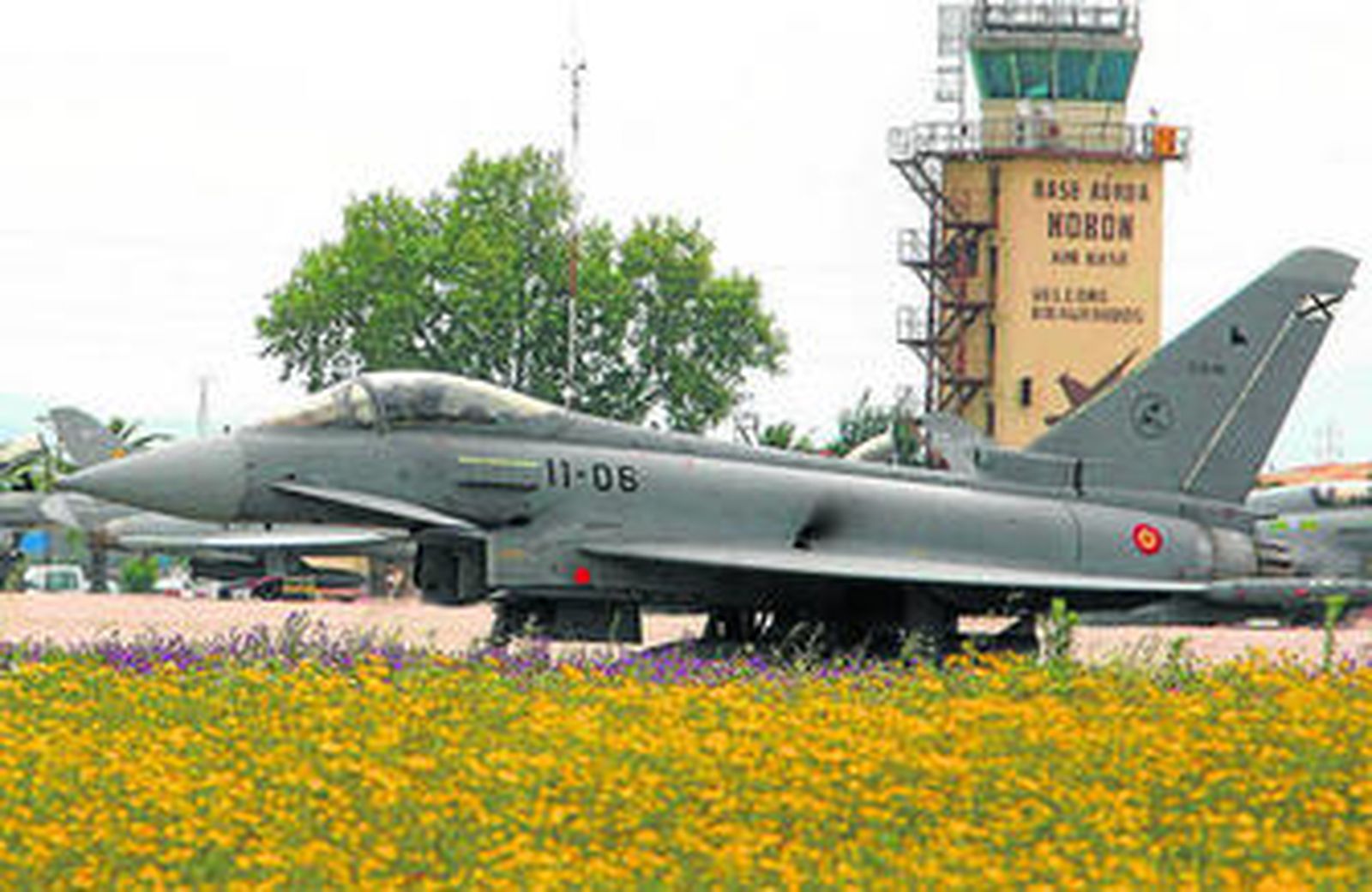 Un Eurofighter, en una imagen de archivo de la base aérea de Morón de la Frontera.