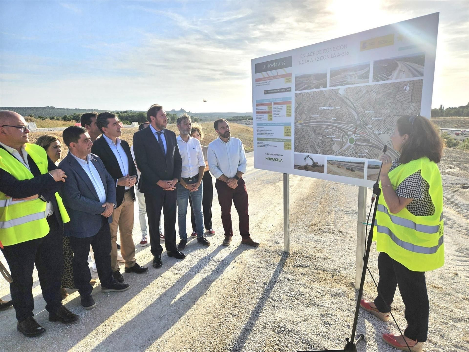 Visita del ministro a las obras. Visita del ministro a las obras.