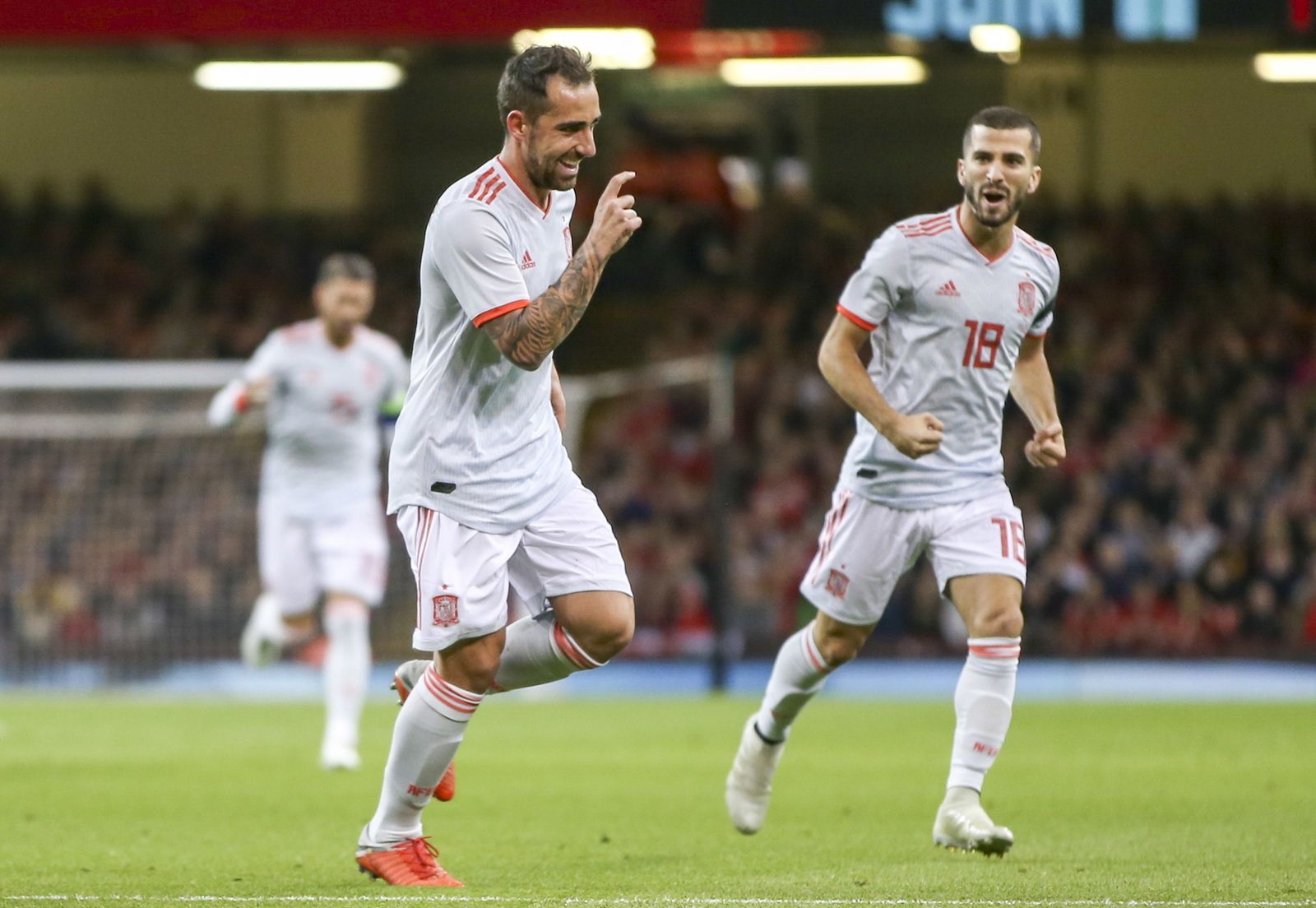 El amistoso entre Gales y España, en imágenes