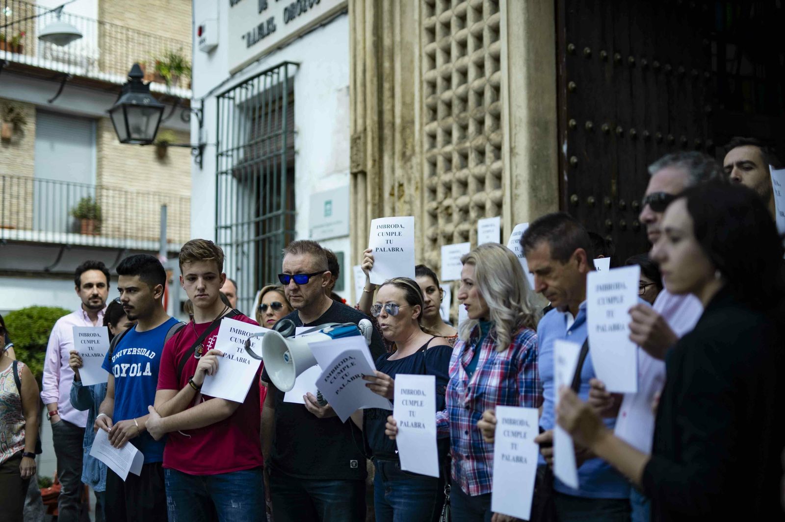 Profesores del conservatorio superior en la protesta