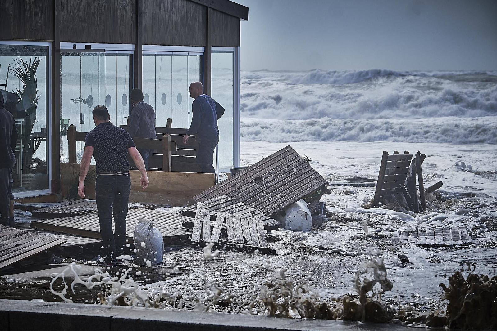Efectos del temporal en Cádiz